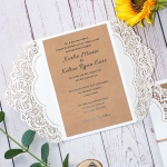 Cheap Rustic Wedding Invitations with Twine, Laser Cut Invites , Rustic Wedding Invitations, Fall/Spring Country Weddings  WLC007