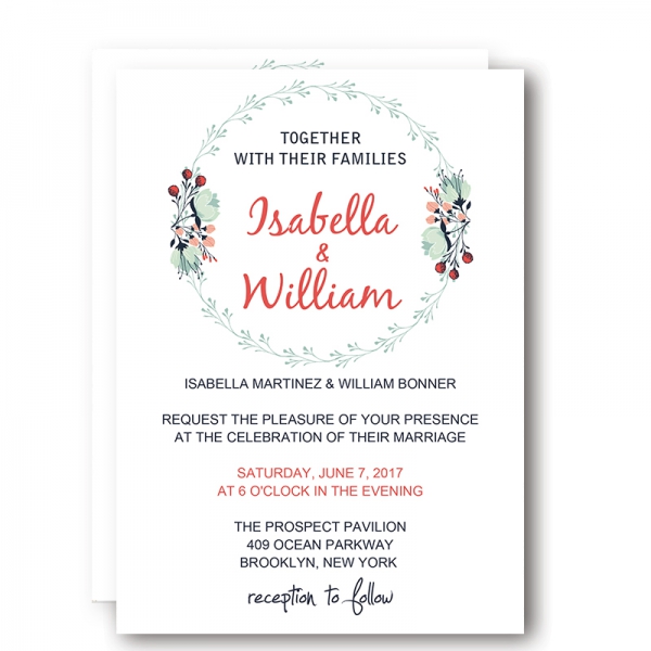 Cheap Elegant Laurels Wedding Invitations Rustic Wedding Invites