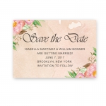 Vintage Outdoor Floral Blush Pink Wedding Invitation WIP011