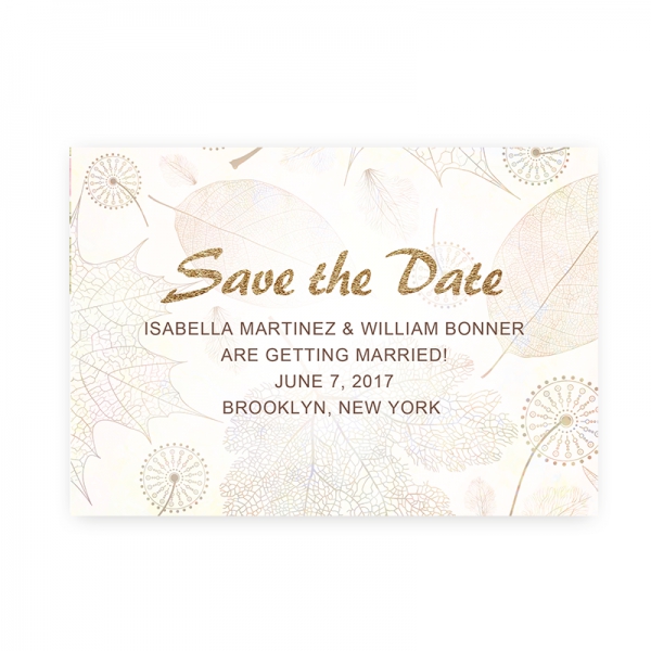 Gold Foil Wedding Invitations Rustic Fall Wedding Invitations