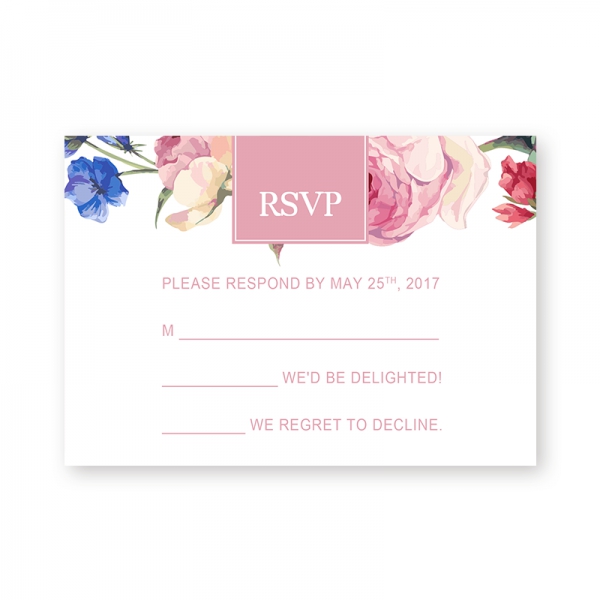 inexpensive blush pink floral spring wedding invitation wip037