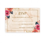 Elegant Marble Floral Wedding Invitation WIP039