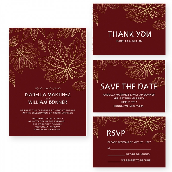 christmas cheap burgundy winter wedding invitation wip042 wedding