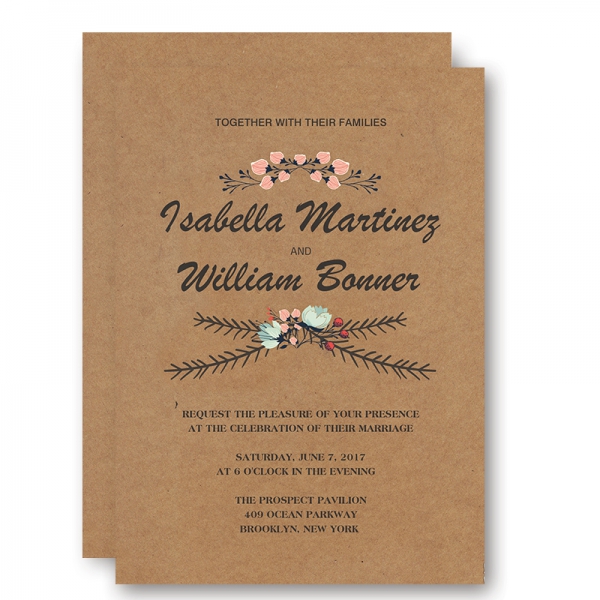 Cheap Rustic Floral Fall Wedding Invitation Wip043 Wedding