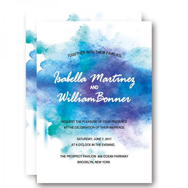 Modern Cheap Watercolor Summer Wedding Invitation Wip044 Wedding