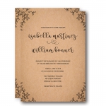 Vintage Rustic Fall Wedding Invitation WIP061