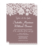 Cheap Lace Mauve Spring Wedding Invitation WIP064