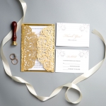 Classtic Gold  Laser Cut Wedding Invitations WS024