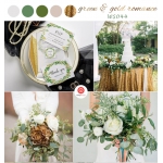 Vellum wedding invitations with greenery wreath, gold glitter backer, custom chic tag, spring and summer, thank you & rsvp cards ws044