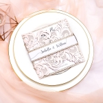 Blush Pink Gold Laser Cut Wedding Invitations WS059 - Home - Wedding ...