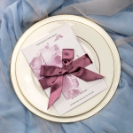 Mauve purple watercolor wedding invitations for fall weddings, beach, boho, custom wedding invitations with ribbon, vintage weddings, cheap sets, anniversaries WS069