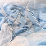 Elegant White Acrylic Wedding Invitation, Transparent Wedding Invitations, Minimalist Invite, Modern Weddings WS090