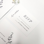 Rustic and minimalist invite, simple modern wedding invitation WS097