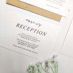 Rustic and minimalist invite, simple modern wedding invitation WS097