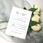 Minimalist wedding invitations, romantic and elegant, rustic wedding invite, simple and modern, cheap invite. WS104