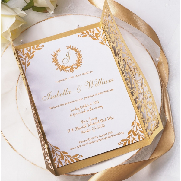 Unique Monogram Acrylic Wedding Invitations With Vellum Wraps