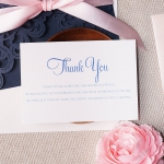 Navy and blush soft elegant laser cut invite, spring weddings, summer weddings, cheap wedding invitations WS132