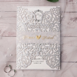 Silver glitter elegant wedding invite, classic invite, vellum belly band, cheap invite, spring, summer, fall, winter  WS137