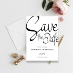 Minimalist cheap modern simple save the date  STD005