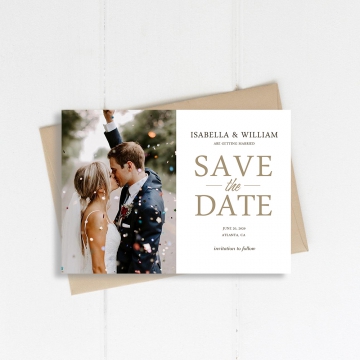 Custom photo save the date card STD007