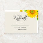 Rustic sunflower wedding invitations, spring summer and fall weddings WS155