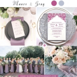 Mellow gray and mauve rose invite, rustic romantic feel for any season WS180