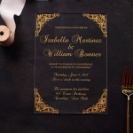 Royal design acrylic wedding invitations, vintage romantic WS189