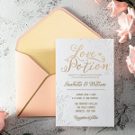 Blush gold foil romantic wedding invitation suite SW212