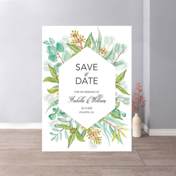 Fresh plants Boho rustic spring and summer save the date magnets STD010