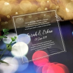 Simple clear acrylic wedding invitations WS254