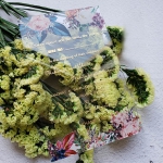 Romantic floral acrylic wedding invitations, clear wedding invites WS255