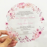 Unique round acrylic wedding invitations two styles WS288