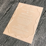 Unique irregular acrylic wedding invitations with custom design WS293
