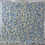 White and Blue Artificial Rolling Up Curtain Flower Wall FW012