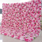 Fabric Artificial Flower Wall Rolling Up Curtain Flower Wall FW013